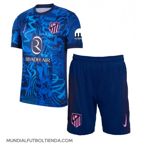 Camiseta Atletico Madrid Tercera Equipación Replica 2024-25 para niños mangas cortas (+ Pantalones cortos)